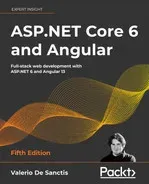 Portada de ASP.NET Core 6 and Angular 13, 5th Edition