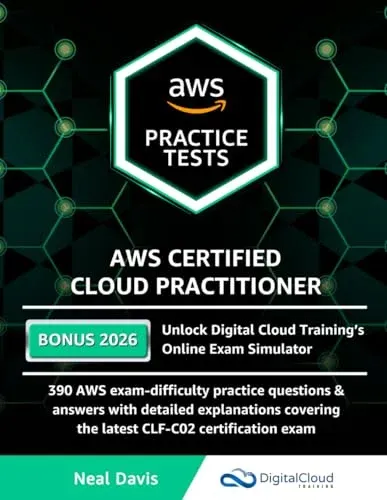 Portada de AWS Certified Cloud Practitioner Practice Tests
