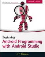 Portada de Beginning Android Programming with Android Studio, 4th Edition