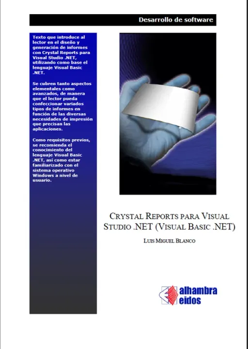 Portada de Crystal Reports para Visual Studio .NET(VB.NET)