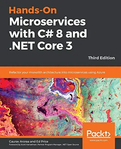 Portada de Hands-On Microservices with C# 8 and .NET Core 3, 3rd Edition