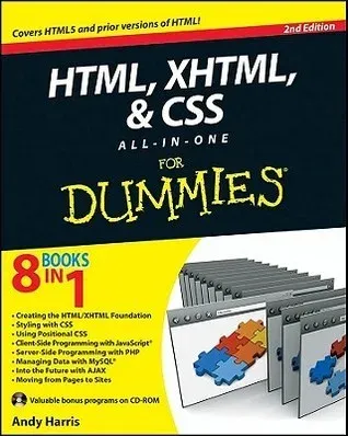 Portada de HTML, XHTML And CSS All In One For Dummies, 2nd Edition
