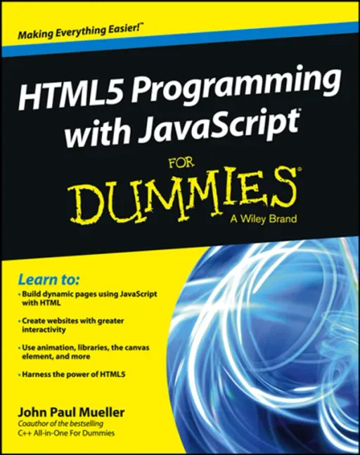 Portada de HTML5 Programming with JavaScript For Dummies