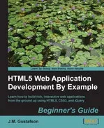 Portada de HTML5 Web Application Development By Example