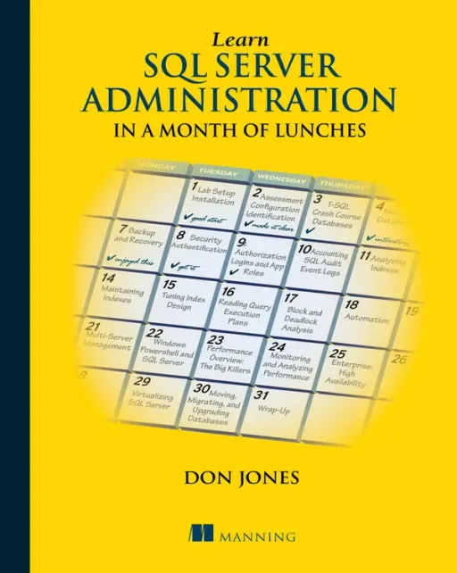 Portada de Learn SQL Server Administration in a Month of Lunches