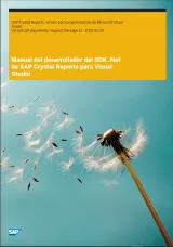 Portada de Manual del desarrollador del SDK .Net de SAP Crystal Reports para Visual Studio
