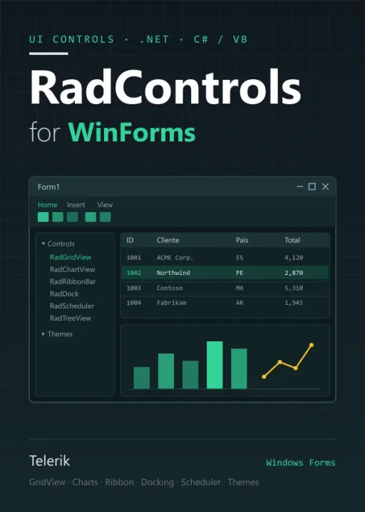 Portada de RadControls for Winforms