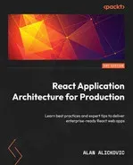 Portada de React Application Architecture for Production