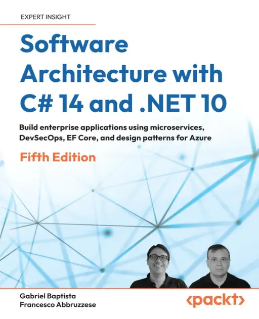 Portada de Software Architecture with C# 14 and .NET 10, 5th Edition