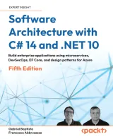 Portada de Software Architecture with C# 14 and .NET 10, 5th Edition