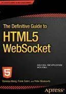 Portada de The Definitive Guide to HTML5 WebSocket